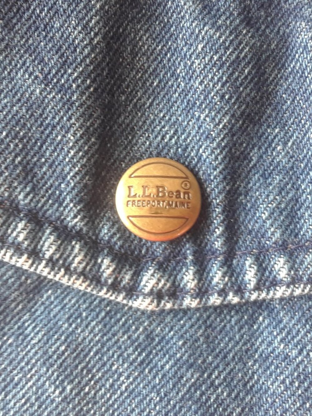 Vintage 80s 90s LL Bean Denim + Plaid Jacket - Picture 9 of 14
